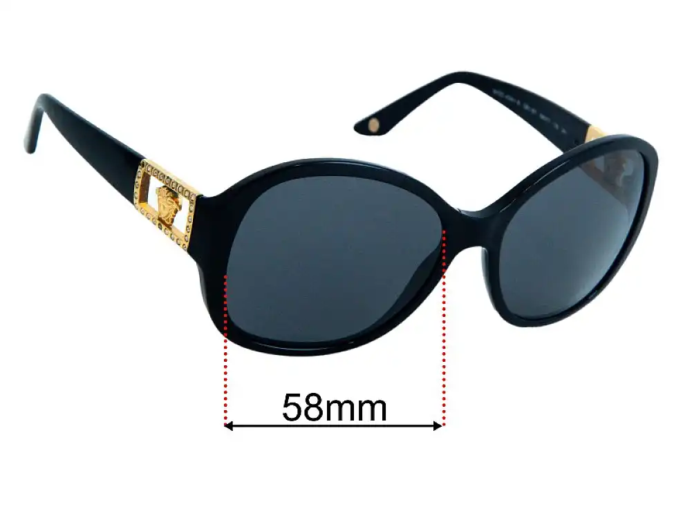 Sunglass Fix Replacement Lenses for Versace MOD 4241-B - 58mm Wide Sunglass Fix Replacement Lenses for Versace MOD 4241-B - 58mm Wide