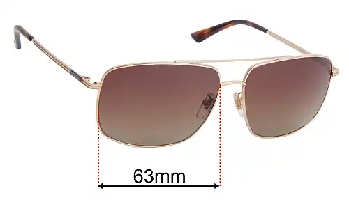 Sunglass Fix Replacement Lenses for Gucci GG0836SK - 63mm Wide Gucci GG0836SK Replacement Lenses 63mm wide
