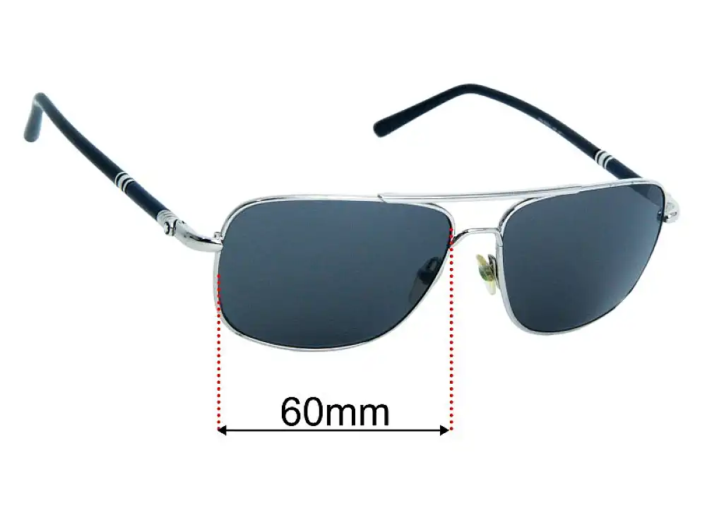 Sunglass Fix Replacement Lenses for Montblanc MB 508S - 60mm Wide Sunglass Fix Replacement Lenses for Montblanc MB 508S - 60mm Wide