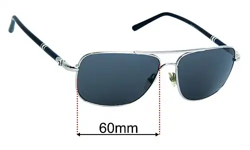 Sunglass Fix Replacement Lenses for Montblanc MB 508S - 60mm Wide Montblanc MB 508S Replacement Lenses 60mm wide