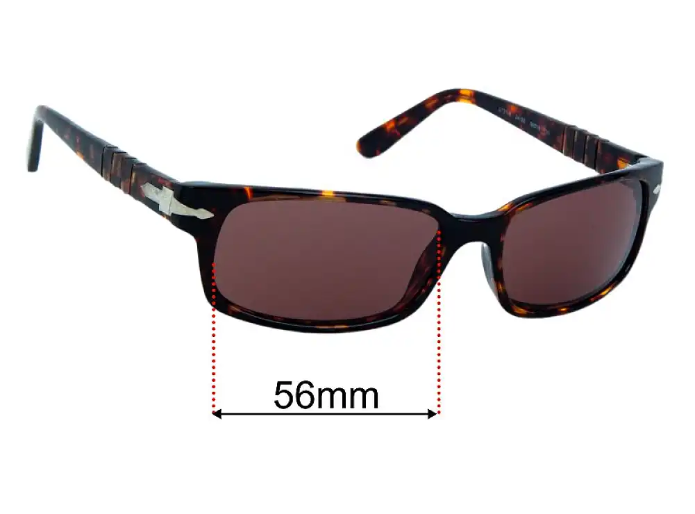 Sunglass Fix Replacement Lenses for Persol 2721-S - 56mm Wide Sunglass Fix Replacement Lenses for Persol 2721-S - 56mm Wide