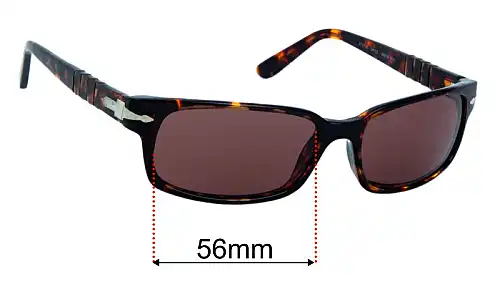 Sunglass Fix Replacement Lenses for Persol 2721-S - 56mm Wide Persol 2721-S Replacement Lenses 56mm wide