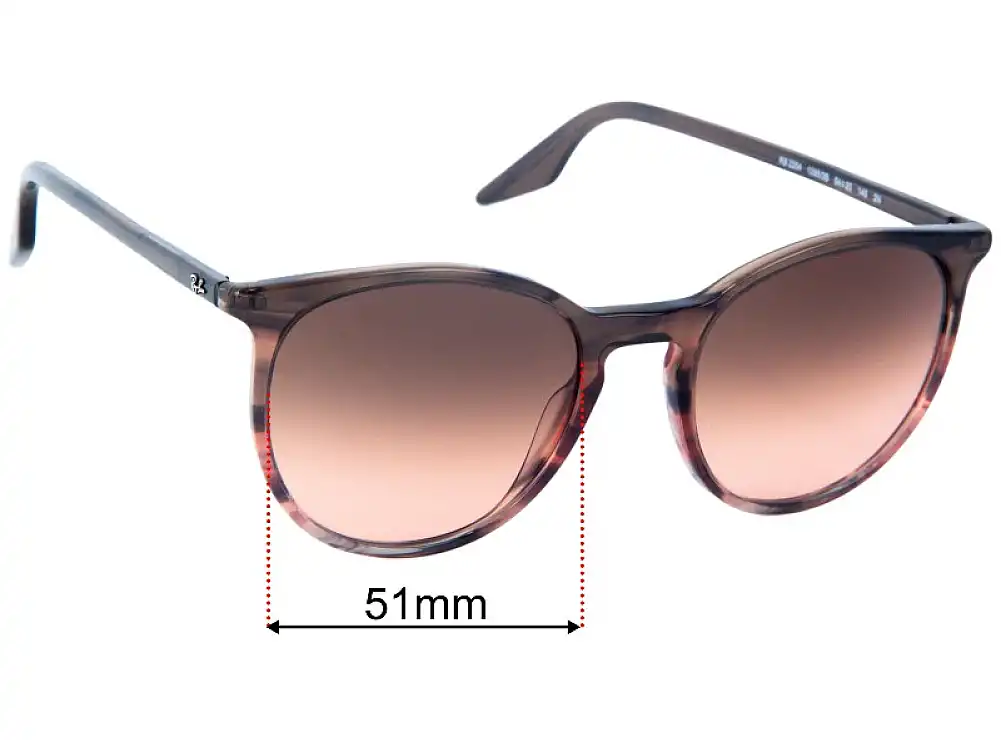 Sunglass Fix Replacement Lenses for Ray-Ban RB2204 - 51mm Wide Sunglass Fix Replacement Lenses for Ray-Ban RB2204 - 51mm Wide