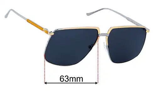 Sunglass Fix Replacement Lenses for Gucci GG0365S - 63mm Wide Gucci GG0365S Replacement Lenses 63mm wide