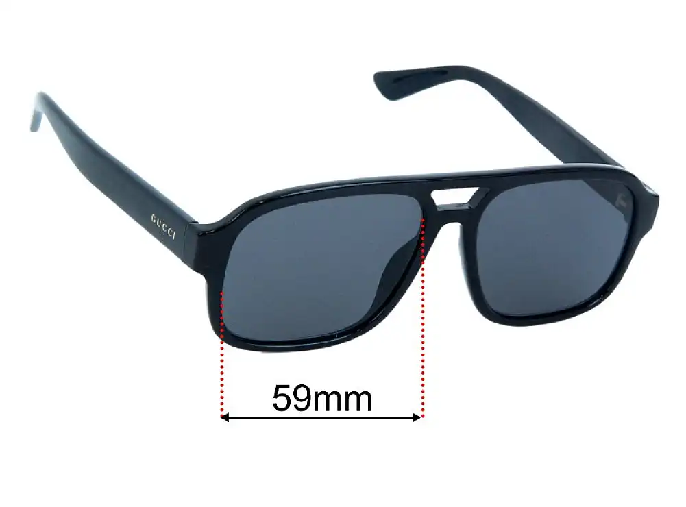 Sunglass Fix Replacement Lenses for Gucci GG1342S - 59mm Wide Sunglass Fix Replacement Lenses for Gucci GG1342S - 59mm Wide