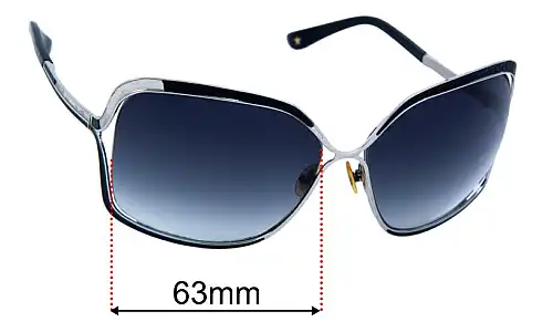 Sunglass Fix Replacement Lenses for Jimmy Choo Sally/S - 63mm Wide Jimmy Choo Sally/S Replacement Lenses 63mm wide