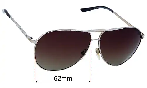 Sunglass Fix Replacement Lenses for Marc by Marc Jacobs MJ 016/S - 62mm Wide Marc by Marc Jacobs MJ 016/S Replacement Lenses 62mm wide