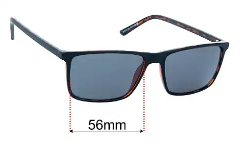 Sunglass Fix Replacement Lenses for Specsavers Liam - 56mm Wide Specsavers Liam Replacement Lenses 56mm wide