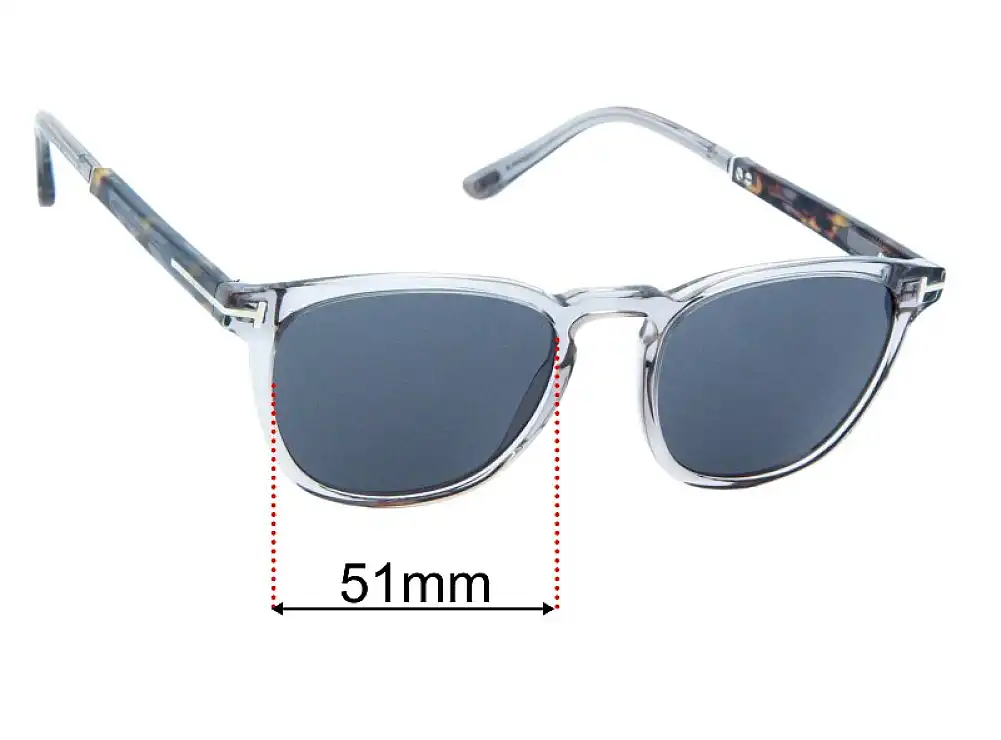 Sunglass Fix Replacement Lenses for Tom Ford TF5891 - 51mm Wide Sunglass Fix Replacement Lenses for Tom Ford TF5891 - 51mm Wide