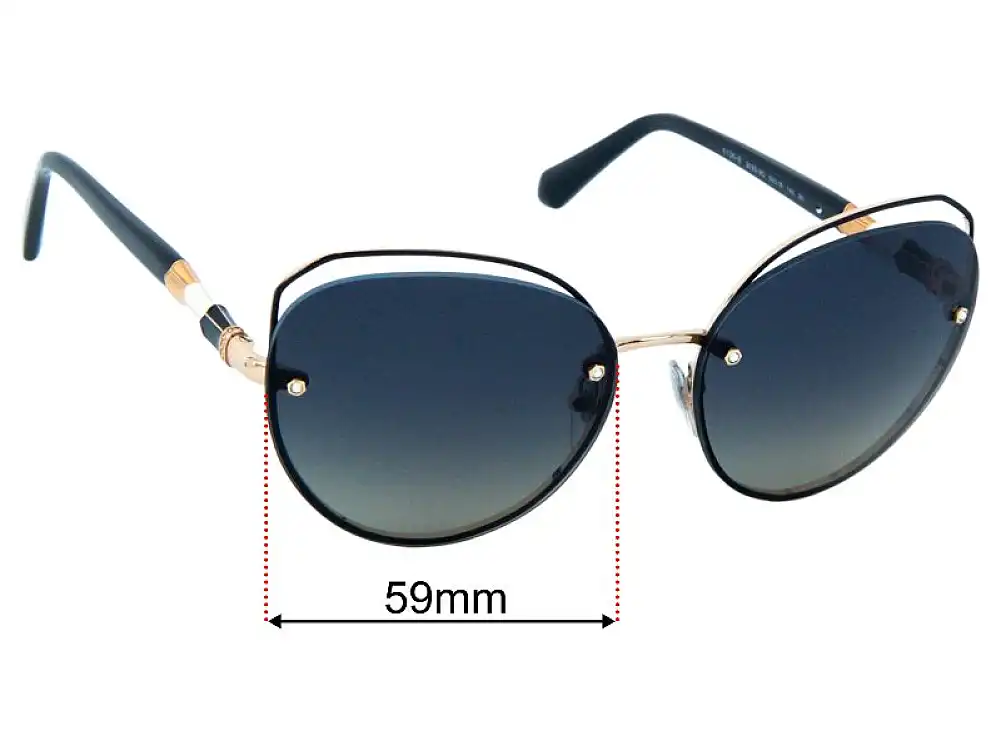 Sunglass Fix Replacement Lenses for Bvlgari 6136-B - 59mm Wide Sunglass Fix Replacement Lenses for Bvlgari 6136-B - 59mm Wide