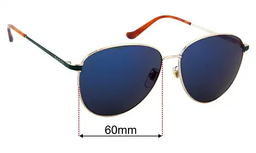 Gucci GG0573SK Replacement Lenses 60mm Sunglasses Replacement Lenses Gucci GG0573SK 60mm Wide