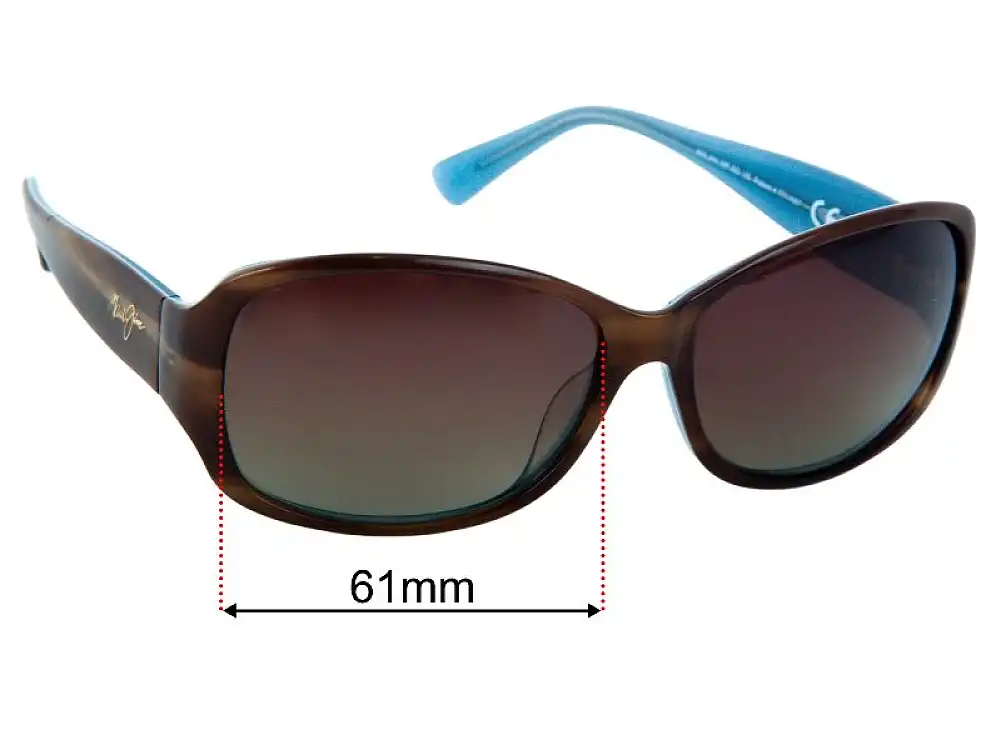 Sunglass Fix Replacement Lenses for Maui Jim MJ295 Nalani - 61mm Wide Sunglass Fix Replacement Lenses for Maui Jim MJ295 Nalani - 61mm Wide
