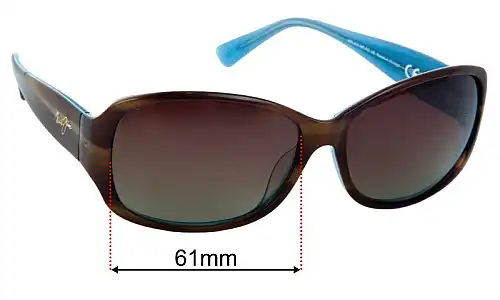Sunglass Fix Replacement Lenses for Maui Jim MJ295 Nalani - 61mm Wide Maui Jim MJ295 Nalani Replacement Lenses 61mm wide