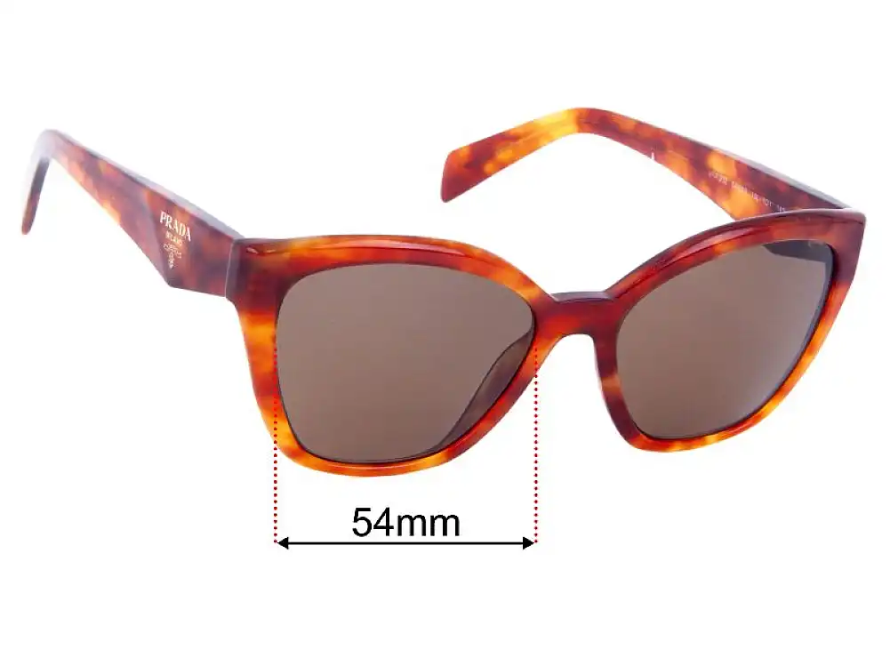 Sunglass Fix Replacement Lenses for Prada VPR20Z - 54mm Wide Sunglass Fix Replacement Lenses for Prada VPR20Z - 54mm Wide