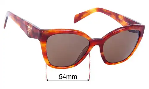 Sunglass Fix Replacement Lenses for Prada VPR20Z - 54mm Wide Prada VPR20Z Replacement Lenses 54mm wide