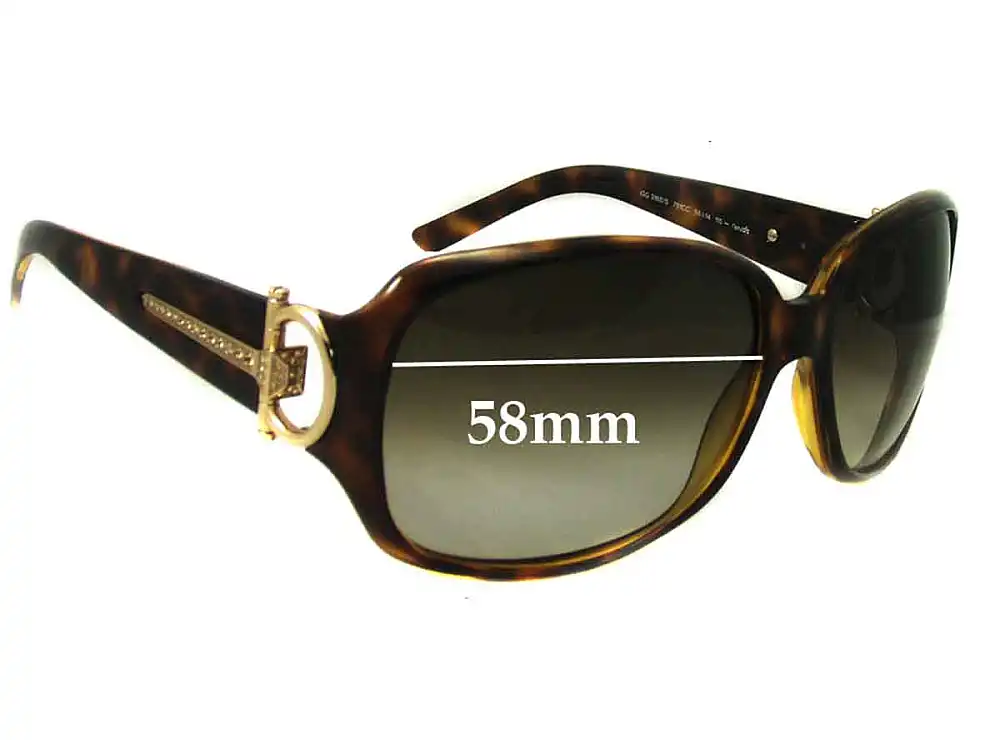 Sunglass Fix Replacement Lenses for Gucci GG3168/S - 58mm Wide Sunglass Fix Replacement Lenses for Gucci GG3168/S - 58mm Wide