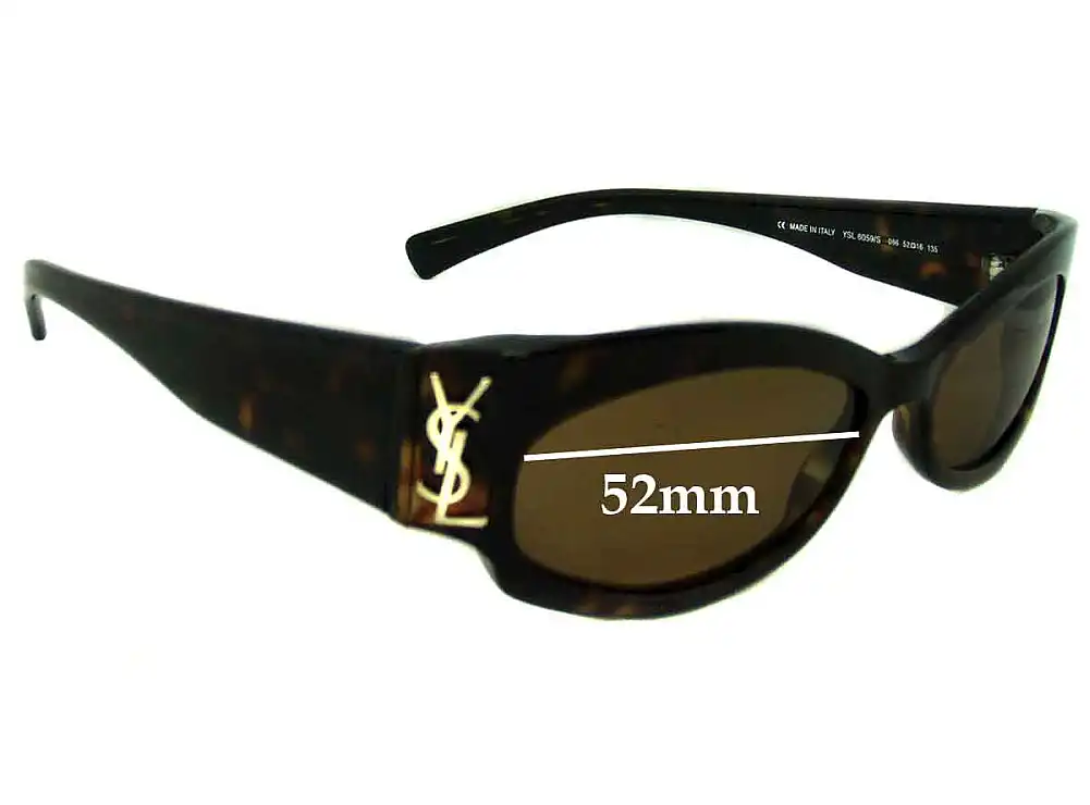 Sunglass Fix Replacement Lenses for Yves Saint Laurent YSL6059/S - 52mm Wide Sunglass Fix Replacement Lenses for Yves Saint Laurent YSL6059/S - 52mm Wide