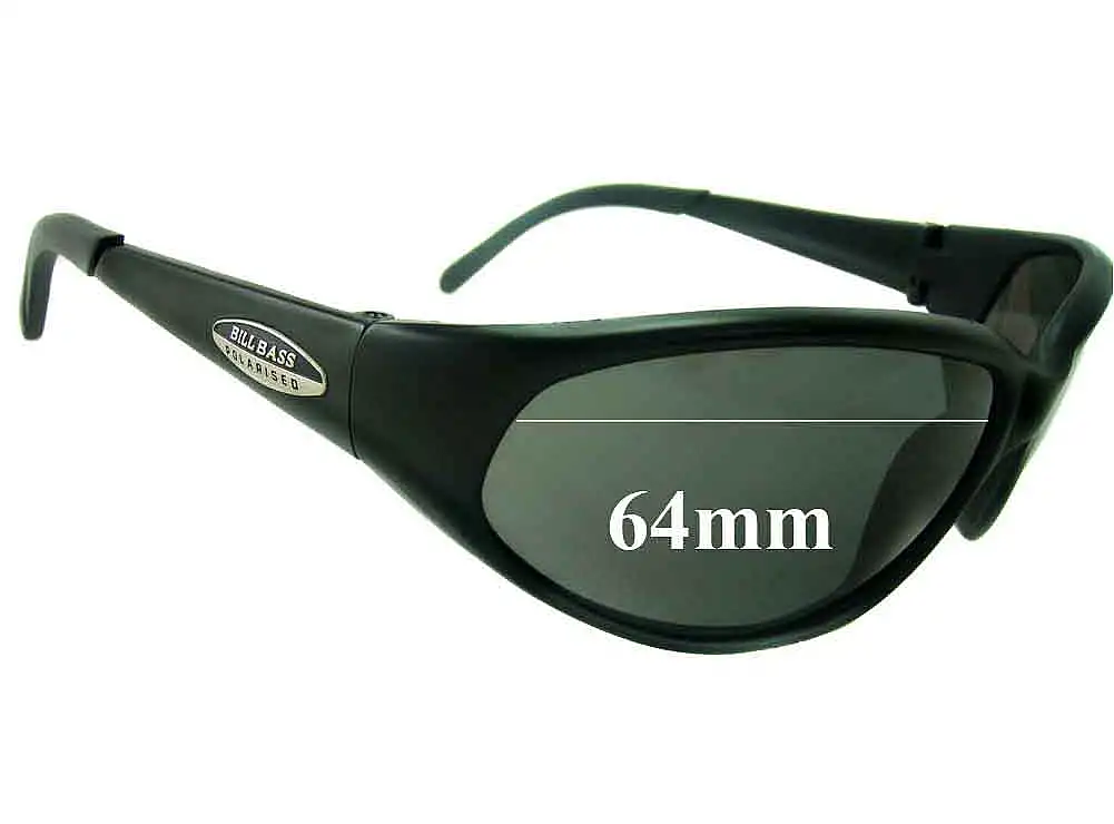 Sunglass Fix Replacement Lenses for Bill Bass Unknown Model - 64mm Wide Sunglass Fix Replacement Lenses for Bill Bass Unknown Model - 64mm Wide
