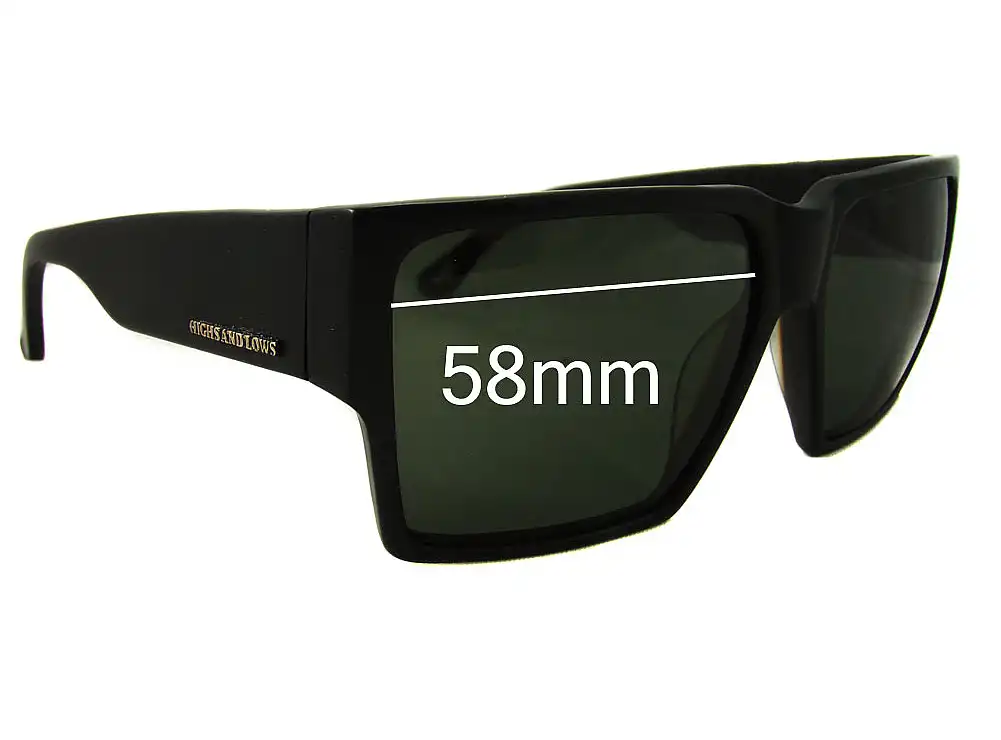 Sunglass Fix Replacement Lenses for Colab Highs and Lows HAL - 58mm Wide Sunglass Fix Replacement Lenses for Colab Highs and Lows HAL - 58mm Wide