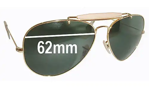 Sunglass Fix Replacement Lenses for Ray-Ban RB3029 Outdoorsman II - 62mm Wide Ray-Ban RB3029 Outdoorsman II Replacement Lenses 62mm wide