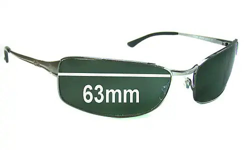 Sunglass Fix Replacement Lenses for Ray-Ban RB3269 - 63mm Wide Ray-Ban RB3269 Replacement Lenses 63mm wide