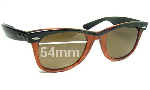 Sunglass Fix Replacement Lenses for Ray-Ban B&L Wayfarer USA - 54mm Wide Ray-Ban B&L Wayfarer USA Replacement Lenses 54mm wide
