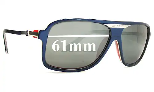 Replacement Lenses for Von Zipper Stache Sunglasses- 61mm wide Von Zipper Stache Newer Model Replacement Sunglass Lenses - 61mm wide x 45mm tall