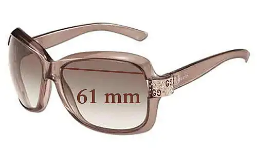 Sunglass Fix Replacement Lenses for Gucci GG2985/S - 61mm Wide Sunglass Fix Replacement Lenses for Gucci GG2985/S - 61mm Wide