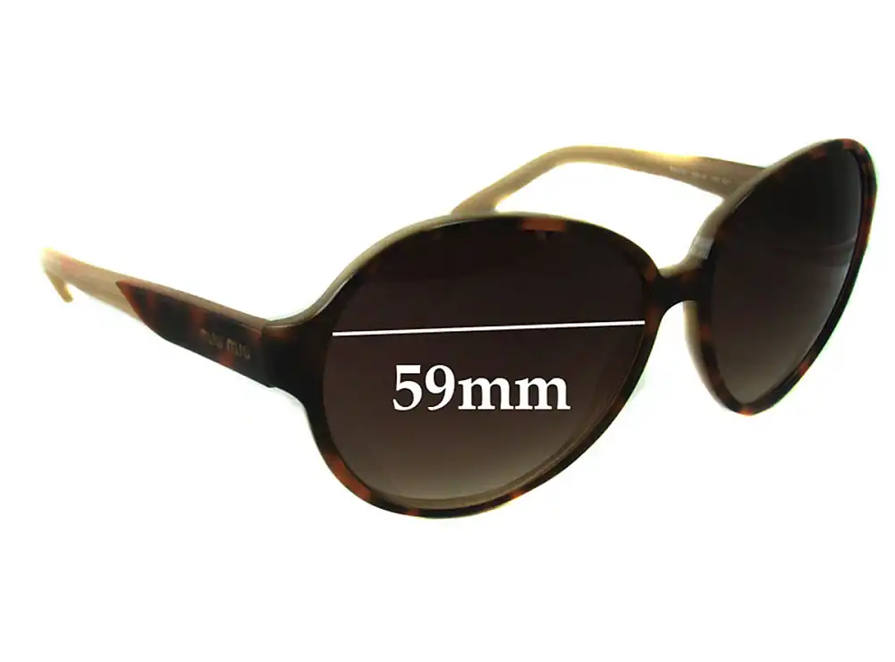 Sunglass Fix Replacement Lenses for Miu Miu SMU16L - 59mm Wide Sunglass Fix Replacement Lenses for Miu Miu SMU16L - 59mm Wide