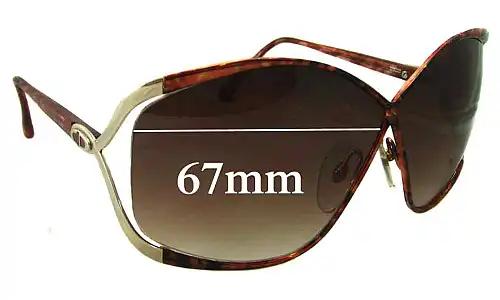 Sunglass Fix Replacement Lenses for Christian Dior Vintage 2056 - 67mm Wide Sunglass Fix Replacement Lenses for Christian Dior Vintage 2056 - 67mm Wide