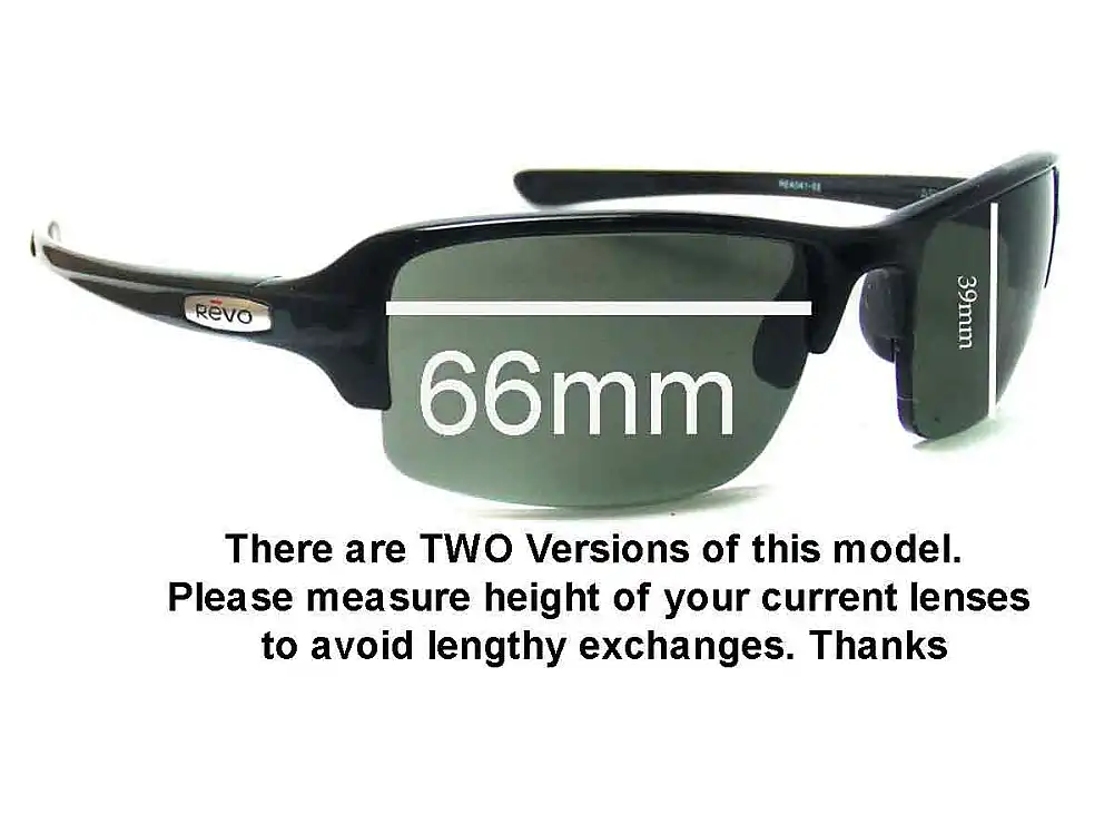 Sunglass Fix Replacement Lenses for Revo RE4041 Abyss 39mm Tall - 66mm Wide Sunglass Fix Replacement Lenses for Revo RE4041 Abyss 39mm Tall - 66mm Wide
