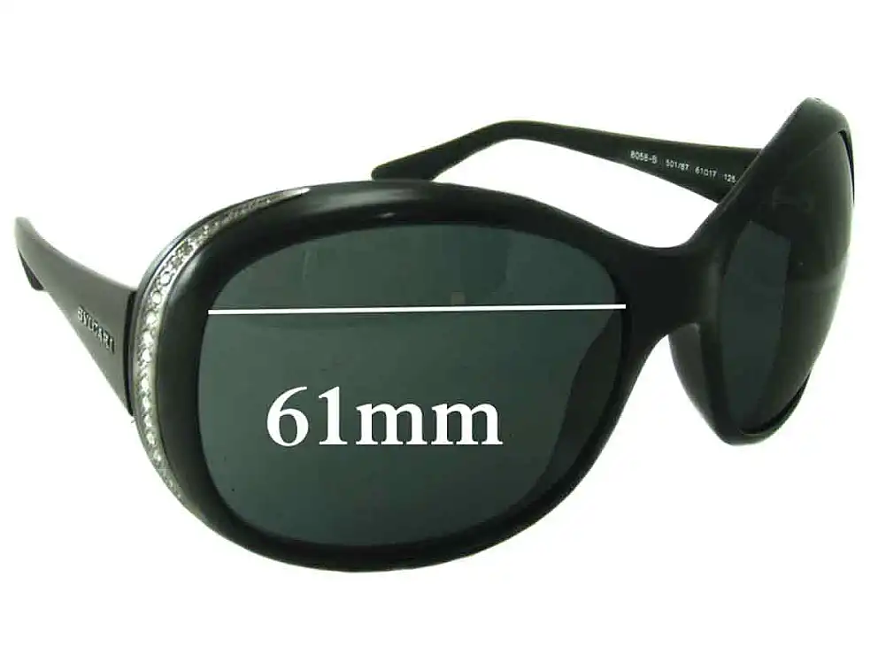 Sunglass Fix Replacement Lenses for Bvlgari 8058-B - 61mm Wide Sunglass Fix Replacement Lenses for Bvlgari 8058-B - 61mm Wide