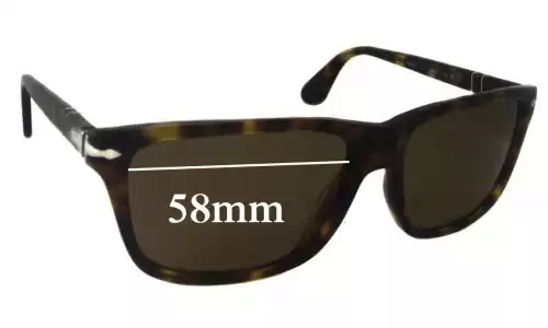 Sunglass Fix Replacement Lenses for Persol 3026-S - 58mm Wide Persol 3026-S Replacement Lenses 58mm wide