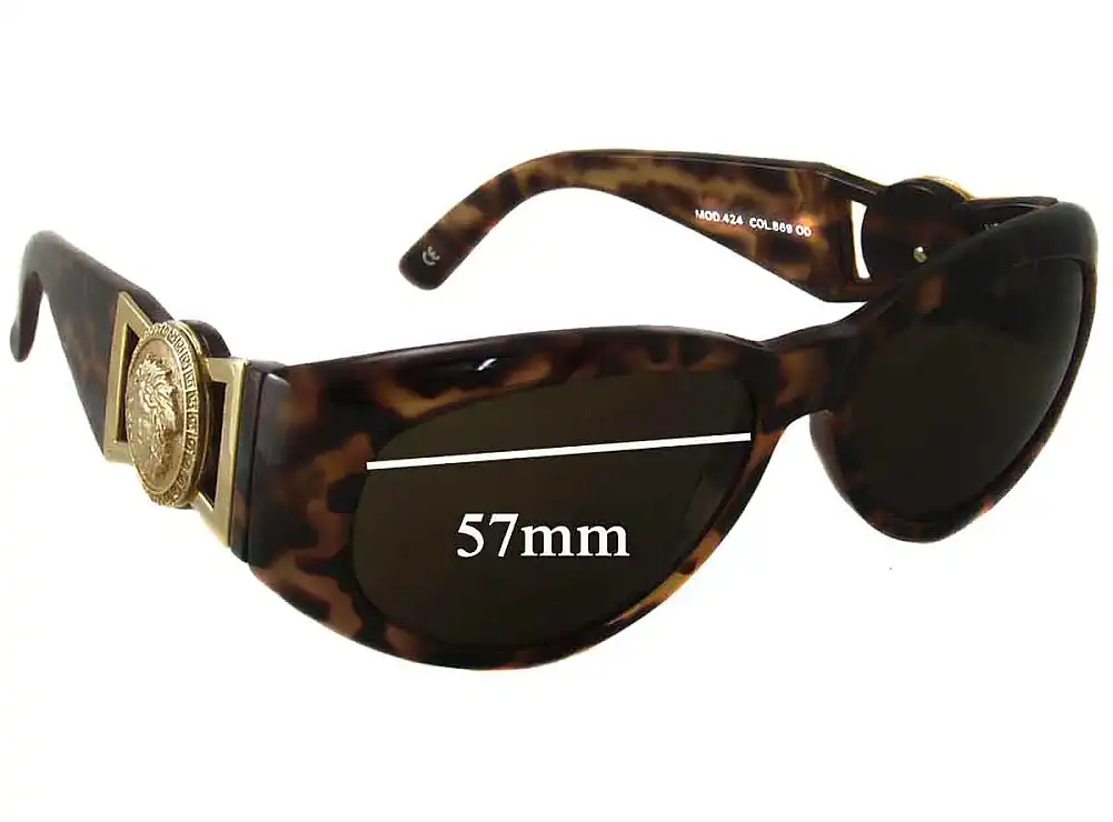 Sunglass Fix Replacement Lenses for Versace MOD 424 - 57mm Wide Sunglass Fix Replacement Lenses for Versace MOD 424 - 57mm Wide