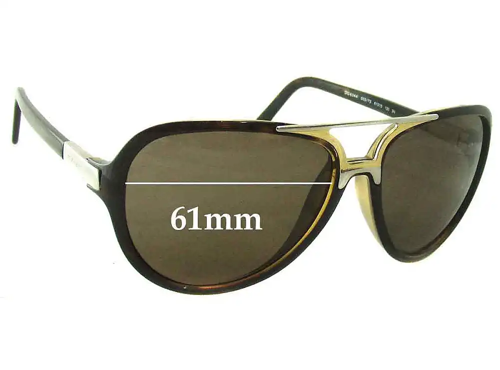 Sunglass Fix Replacement Lenses for Dolce & Gabbana DG6044 - 61mm Wide Sunglass Fix Replacement Lenses for Dolce & Gabbana DG6044 - 61mm Wide