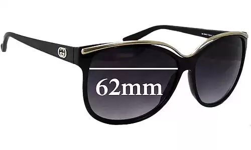 Sunglass Fix Replacement Lenses for Gucci GG3155/S - 62mm Wide Sunglass Fix Replacement Lenses for Gucci GG3155/S - 62mm Wide