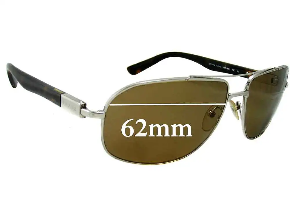 Sunglass Fix Replacement Lenses for Prada SPR57N - 62mm Wide Sunglass Fix Replacement Lenses for Prada SPR57N - 62mm Wide