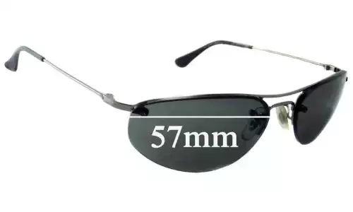 Sunglass Fix Replacement Lenses for Ray-Ban RB3155 - 57mm Wide Ray-Ban RB3155 Replacement Lenses 57mm wide