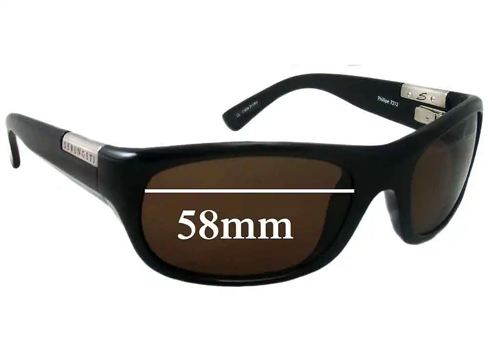 Sunglass Fix Replacement Lenses for Serengeti Phillipe - 58mm Wide Sunglass Fix Replacement Lenses for Serengeti Phillipe - 58mm Wide
