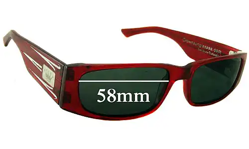 Sunglass Fix Replacement Lenses for Crown Eddie G - 58mm Wide Sunglass Fix Replacement Lenses for Crown Eddie G - 58mm Wide