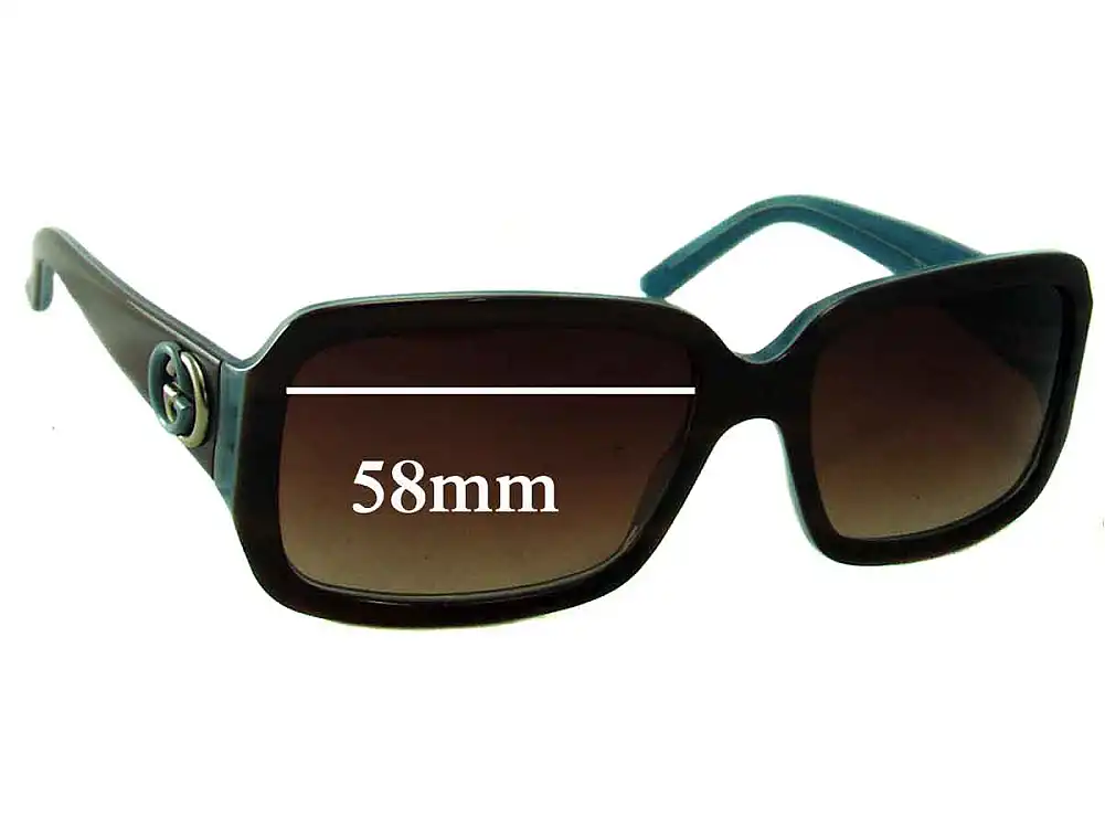 Sunglass Fix Replacement Lenses for Gucci GG3159/S - 58mm Wide Sunglass Fix Replacement Lenses for Gucci GG3159/S - 58mm Wide