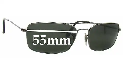 Sunglass Fix Replacement Lenses for Ray-Ban RB3309 - 55mm Wide Ray-Ban RB3309 Replacement Lenses 55mm wide
