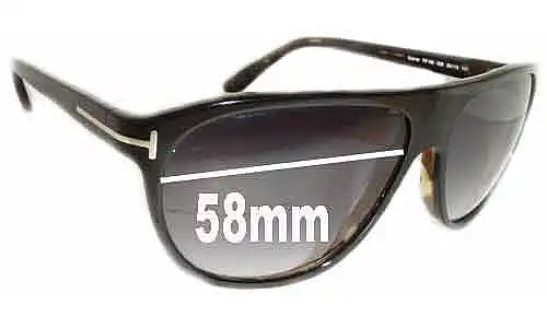 Sunglass Fix Replacement Lenses for Tom Ford Gabriel TF196 - 58mm Wide Sunglass Fix Replacement Lenses for Tom Ford Gabriel TF196 - 58mm Wide