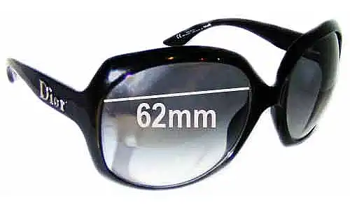 Sunglass Fix Replacement Lenses for Christian Dior Glossy 1 - 62mm Wide Christian Dior Glossy 1 Replacement Lenses 62mm wide