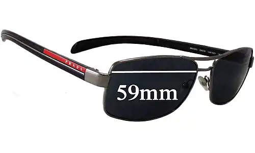 Sunglass Fix Replacement Lenses for Prada SPS50L - 59mm Wide Prada SPS50L Replacement Lenses 59mm wide