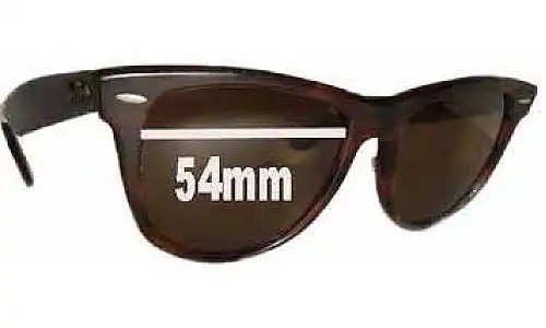 Sunglass Fix Replacement Lenses for Ray-Ban B&L Wayfarer I - 54mm Wide Ray-Ban B&L Wayfarer I Replacement Lenses 54mm wide