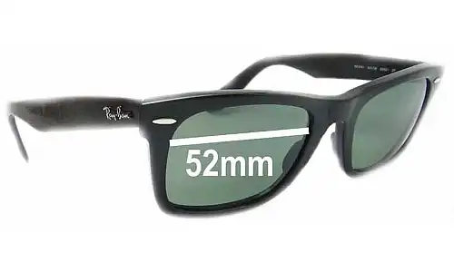 Sunglass Fix Replacement Lenses for Ray Ban RB2151 Wayfarer - 52mm Wide Ray Ban RB2151 Wayfarer Replacement Lenses 52mm wide