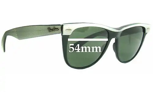 Sunglass Fix Replacement Lenses for Ray-Ban Folding B&L Wayfarer II - 54mm Wide Ray-Ban Folding B&L Wayfarer II Replacement Lenses 54mm wide