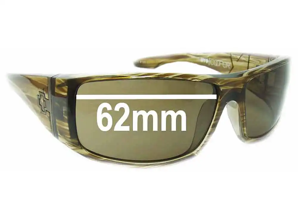 Sunglass Fix Replacement Lenses for Spy Optic Cooper XL - 62mm Wide Sunglass Fix Replacement Lenses for Spy Optic Cooper XL - 62mm Wide
