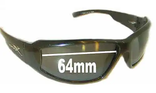 Sunglass Fix Replacement Lenses for Wiley X Airborne - 64mm Wide Sunglass Fix Replacement Lenses for Wiley X Airborne - 64mm Wide